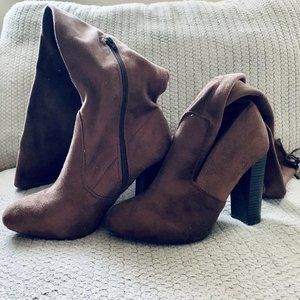 Brown over the knee boots